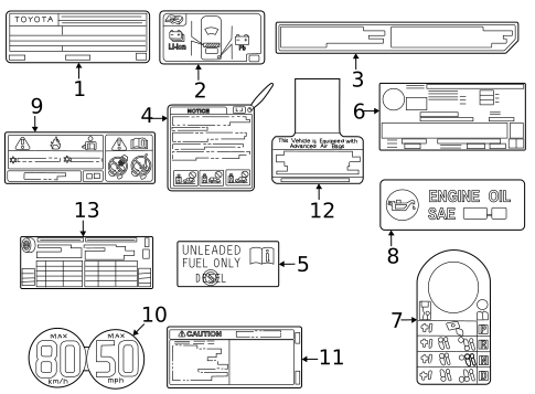 Information Labels for 2024 Toyota Crown #0