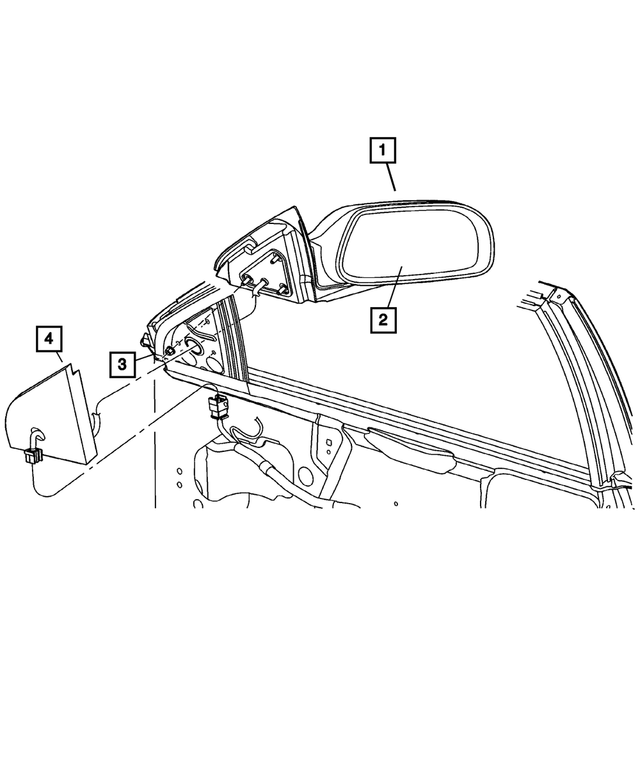 1AA33TZZAB - Doors and Related Parts: Outside, Rearview, Electric, Heated Mirror, Left for Mopar Image
