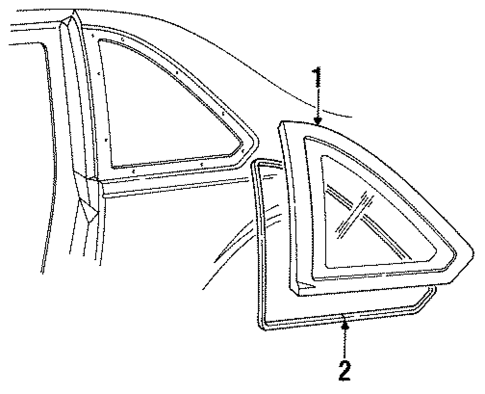 Glass & Hardware for 1993 Ford Thunderbird #0