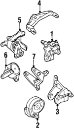 F8RZ6038AA - Engine: Front Support for Ford: Contour | Mercury: Cougar, Mystique Image