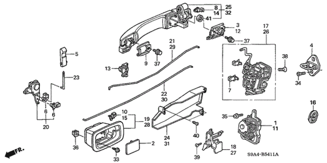 Rear Door Locks - Outer Handle (2) for 2002 Honda CR-V #0
