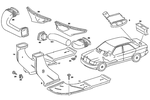 2018311146 - : Duct for Mercedes-Benz: 190, 190D, 190E Image