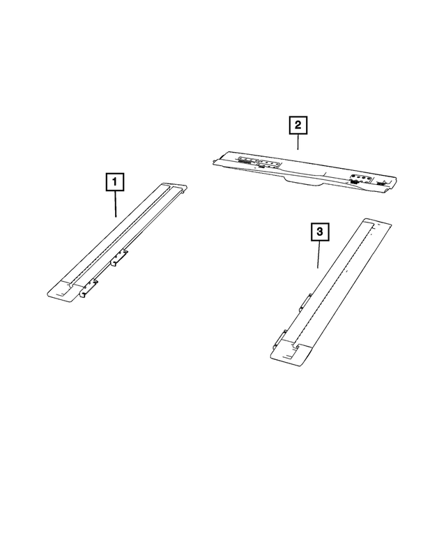 68419017AB - Interior Trim: Cargo Rail for Jeep: Wrangler Image