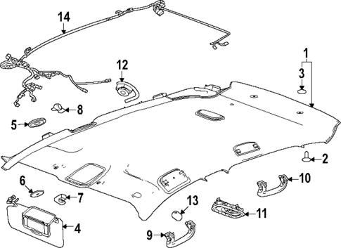 Interior Trim - Roof for 2024 Chevrolet Trax #0