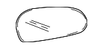 8761125000 - Body: Mirror Glass for Hyundai: Accent Image