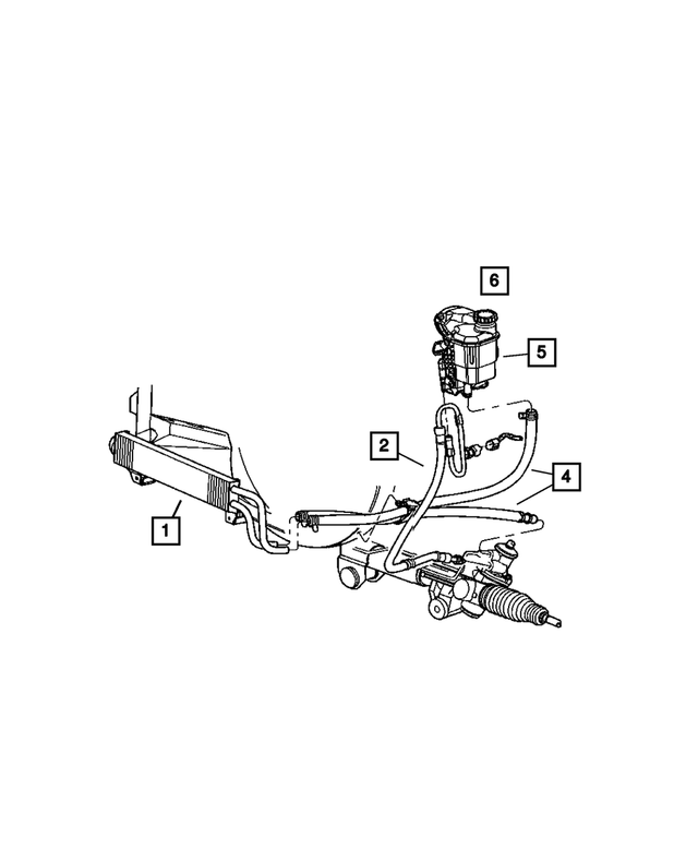55366794AG - Steering: Power Steering Pressure Hose for Mopar Image