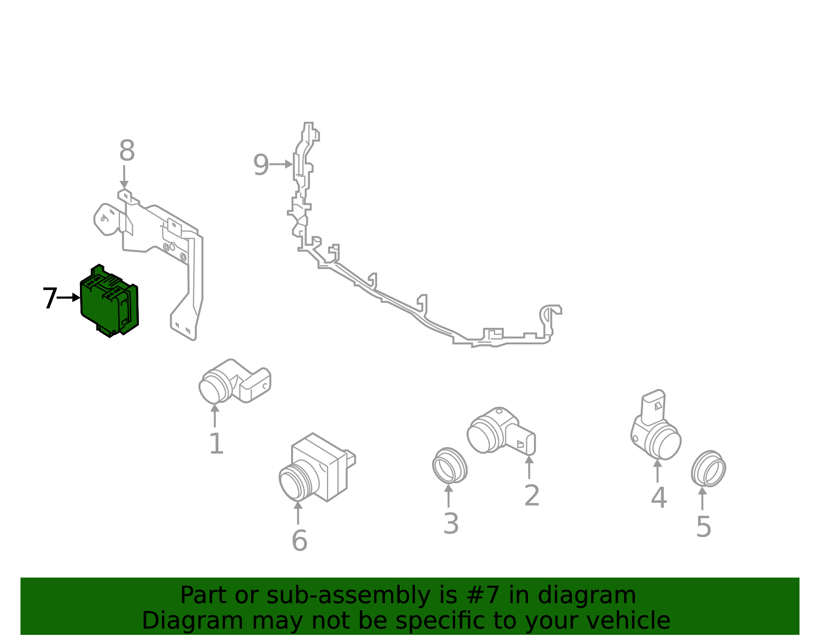 Genuine OEM Distance Sensor Part# LR185517 Fits 2021-2023 Land Rover ...