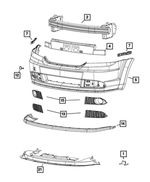 68079840AB - Frame, Bumper and Fascia: Front Energy Absorber for Mopar Image