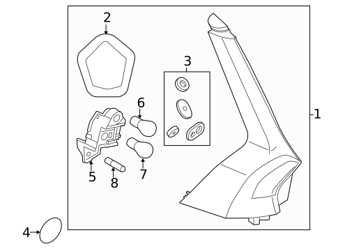 Tail Lamps for 2015 Volvo V60 #0