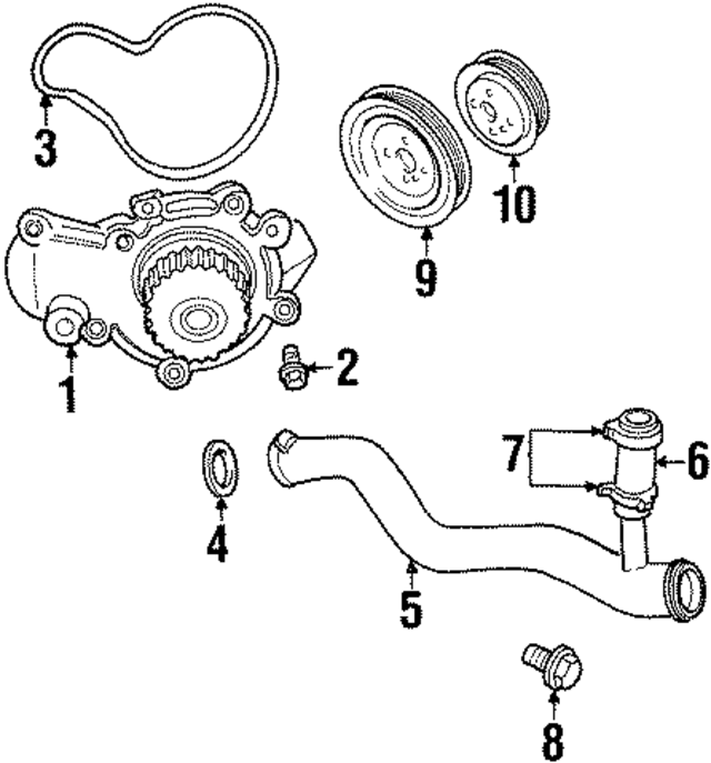 4777357 - Cooling System: Water Pump Assembly Tube for Mopar Image