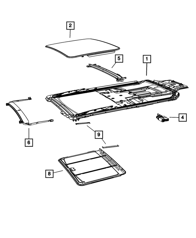 68026589AA - Body Sheet Metal Except Doors: Sunroof Connecting Arm for Mopar Image image