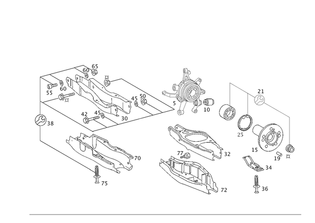 3990341264 - Rear Axle: Cap Screw for Mercedes-Benz: S430, S55 AMG Image image