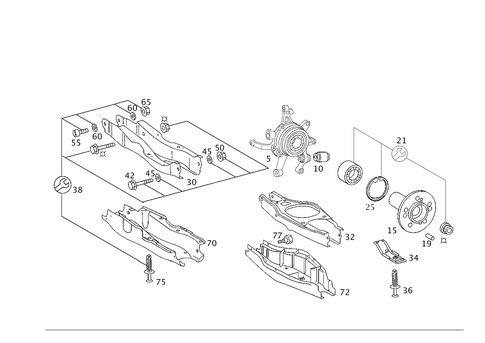 Rear Axle Mount for 2003 Mercedes-Benz S55 AMG #0