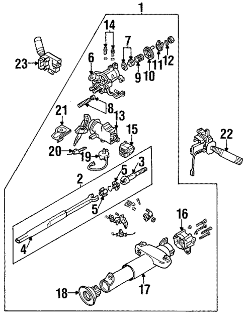 Steering Column Assembly for 1992 Buick Skylark #1