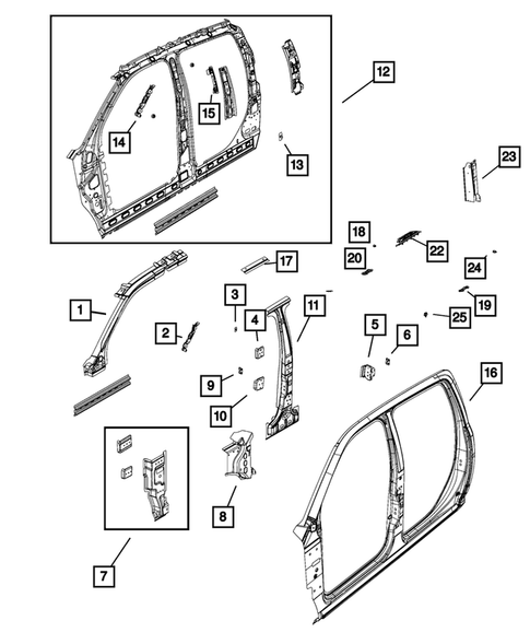 Aperture Panel, Pillar Supports and Cab Back  for 2014 Ram 3500 #0