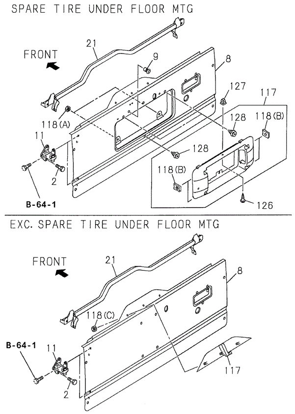 Tailgate for 2002 Honda Passport #0