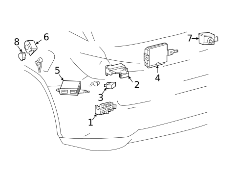 Keyless Entry Components for 2020 Lexus RX350L #1