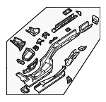 3QF803502A - Body: Rail Assembly for Volkswagen: Atlas Cross Sport Image