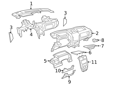 Instrument Panel Components for 2007 Jeep Patriot #0