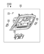 7GW231X7AA - Interior Trim: Overhead Console for Ram: 1500, 2500, 3500 Image