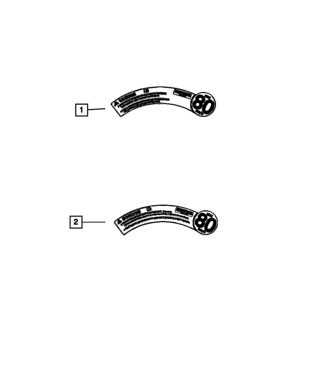68229417AA - Labels: Temporary Spare Tire Warning Label for Mopar Image image