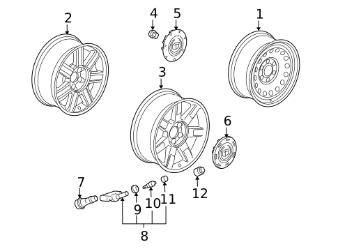 Tire Pressure Monitor Components for 2007 Cadillac Escalade #0