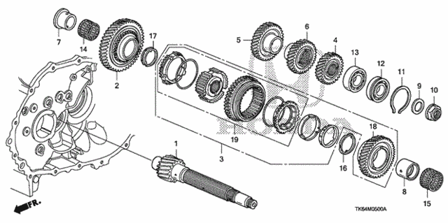 MT Countershaft for 2012 Honda Fit #0