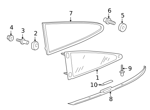 Glass & Hardware for 1999 Porsche 911 #0