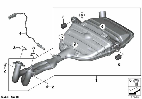 Exhaust System Parts with Mounts for 2013 BMW-Motorrad C 650 GT #1