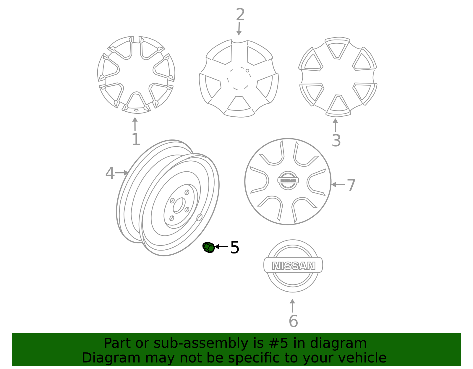 40224-ZP53B - Wheel Nut 2000-2025 Nissan | Official Nissan Parts Store