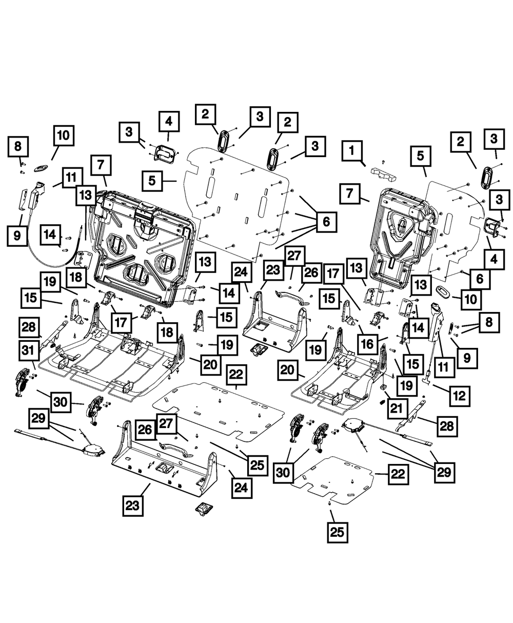 Seat Latch - Mopar (ZL62XDHAA)