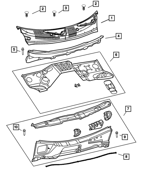 Cowl and Dash Panel for 2004 Jeep Grand Cherokee #0
