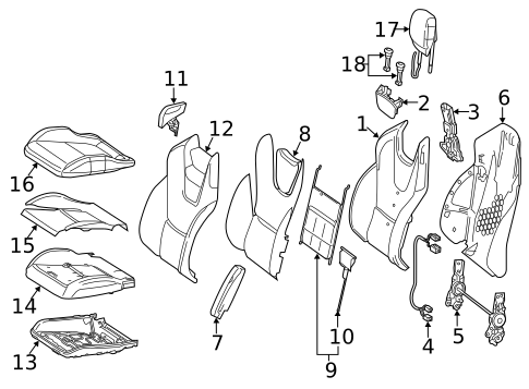 Driver Seat Components for 2014 Mercedes-Benz SLK55 AMG #0