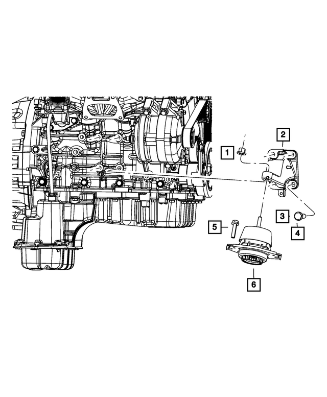 « 6102019 – 3.6L Gas; Engine : Tête Hexagonale Boulon Et Rondelle, Montage pour Mopar Image »