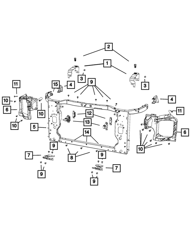 « 68227515AA – Cooling : Fermeture Du Radiateur Support, Côté Gauche pour Mopar Image »