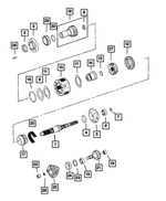 4797022 - Transfer Case Model 233 [DHT]: Transfer Case Mainshaft for Mopar Image