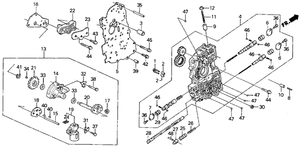 AT Main Valve Body (2) for 1988 Acura Integra #0