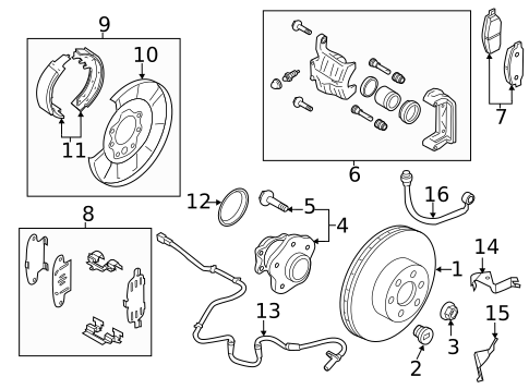 Rear Brakes for 2009 Nissan Murano #0