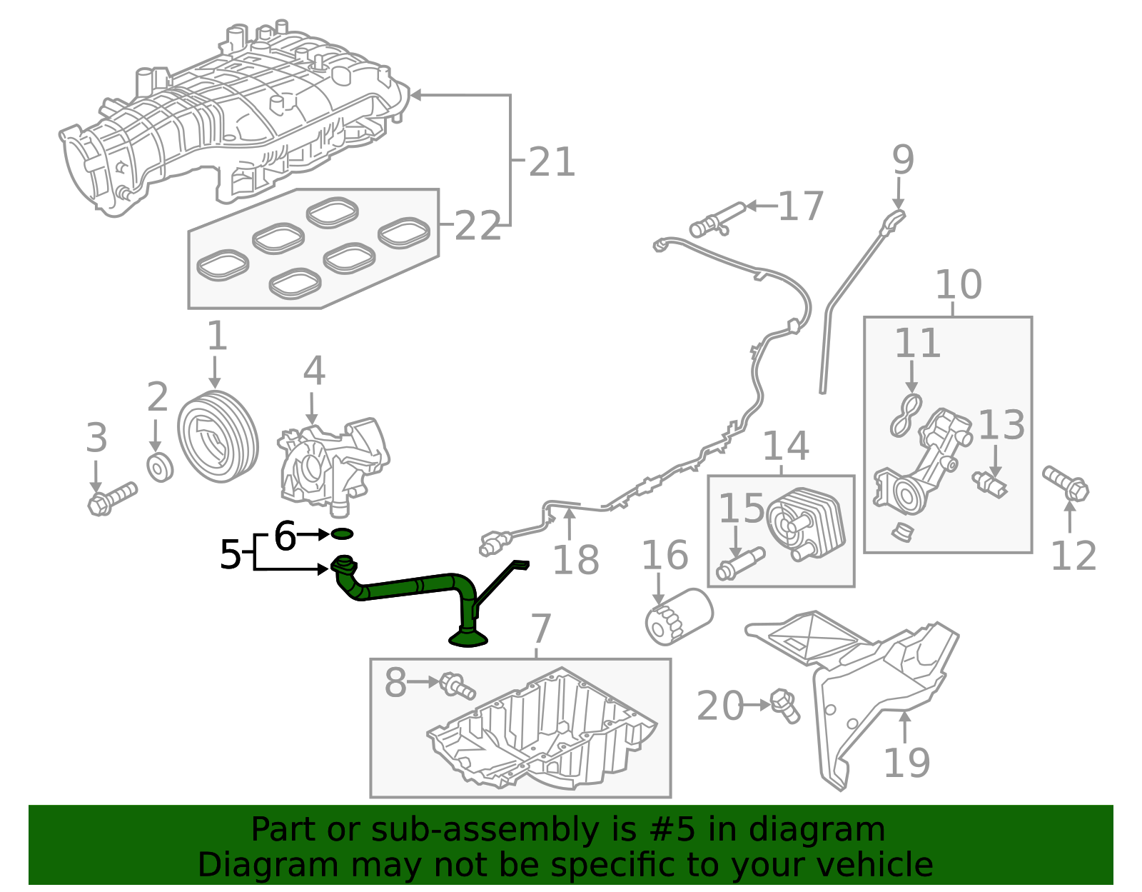 LK4Z-6622-B - Engine Oil Pump Pickup Tube 2018-2025 Ford | Ford Parts ...