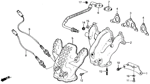 Exhaust Manifold (PGM-FI) for 1988 Honda Accord #0