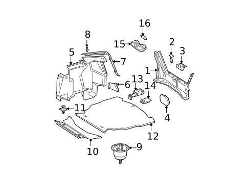 Interior Trim - Rear Body for 2004 Mercedes-Benz C32 AMG #0
