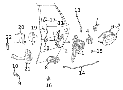 Lock & Hardware for 2001 Saab 9-3 #1