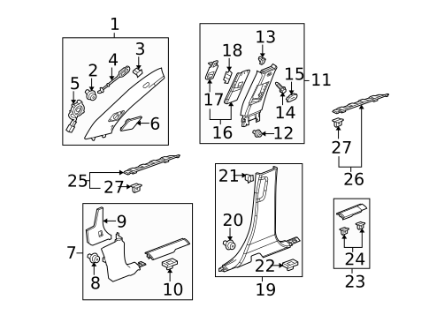 Interior Trim - Pillars for 2011 Chevrolet Equinox #0