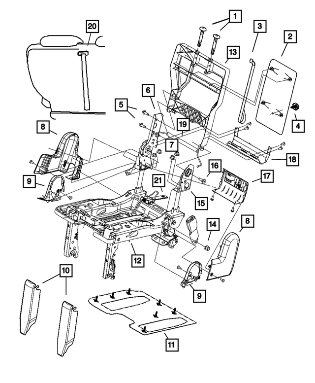 « 1AL821D1AA – Interior Trim : Appui-tête Manchon, Verrouillage pour Mopar Image »