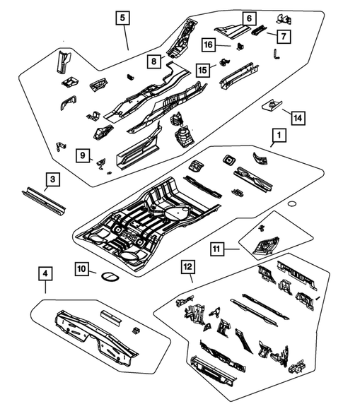 Floor Pans for 2012 Chrysler 200 #0