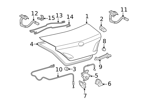 Trunk for 2009 Toyota Avalon #0