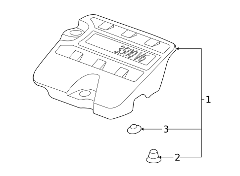 Engine Appearance Cover for 2008 Saturn Vue #1