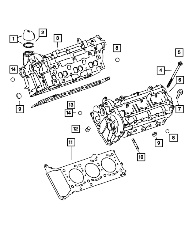 68055774AA - Engine 3.0L Six Cylinder: Cylinder Head, Right for Mopar Image