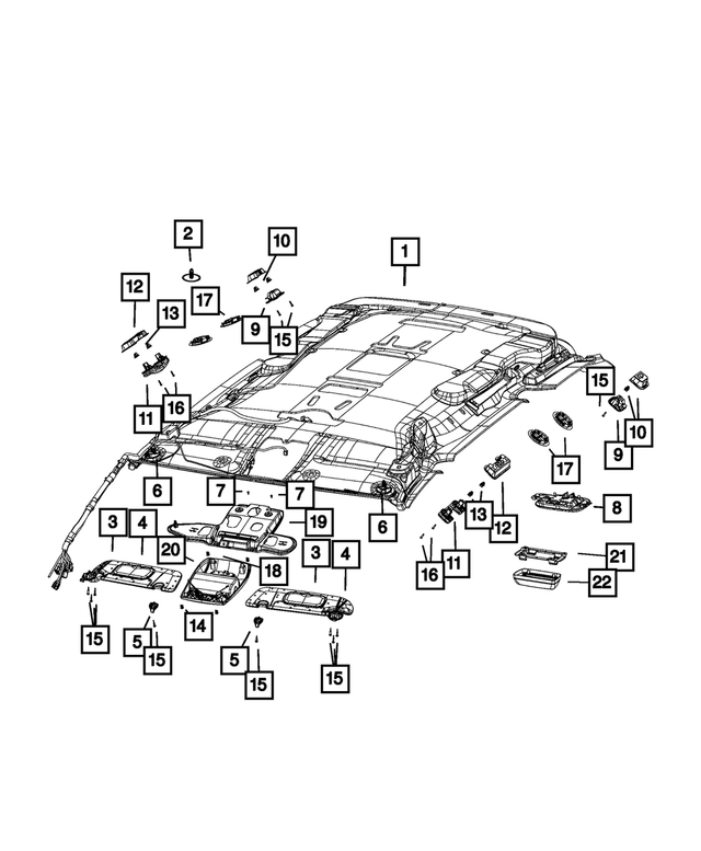 1JK29HDAAC - Interior Trim: Headliner for Mopar Image