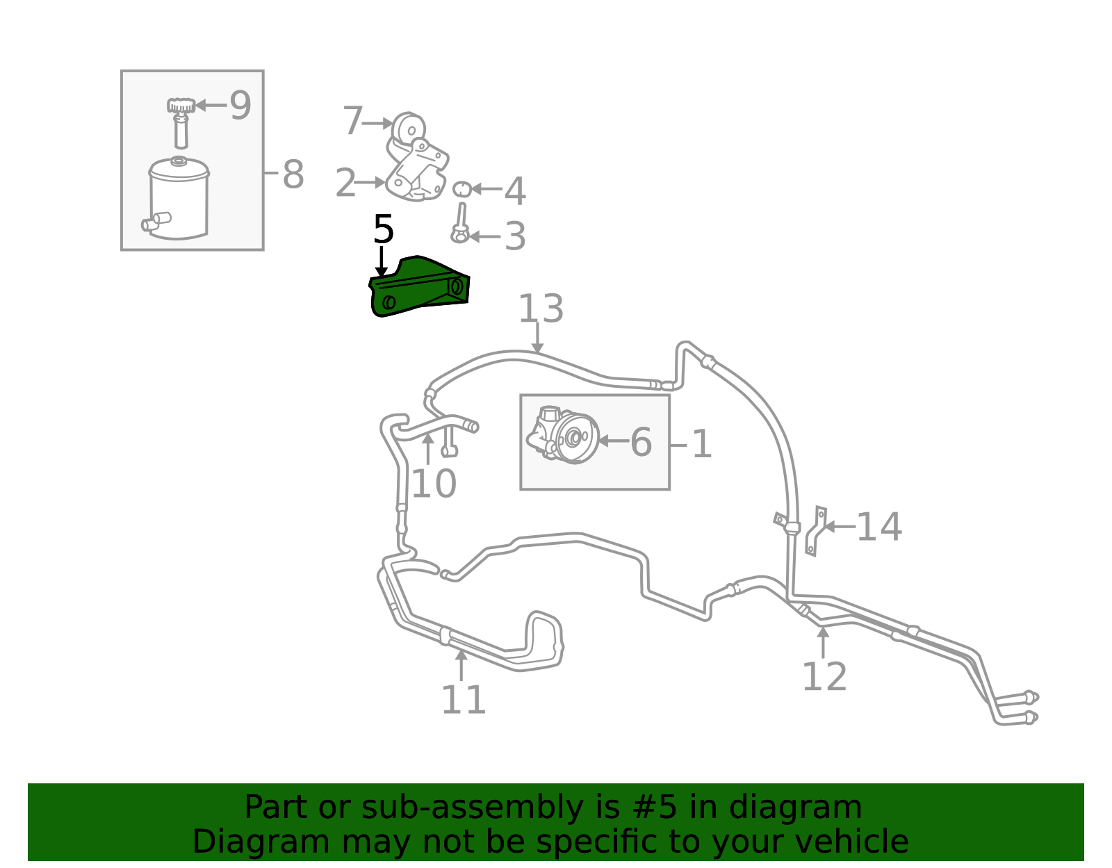 57226-39500 - High-Quality Power Steering Pump Bracket for 2003-2005 ...